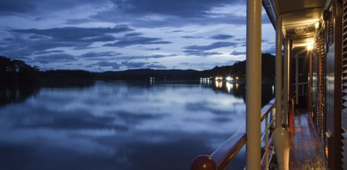 Ausblick auf den Fluss von der RV River Kwai