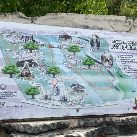 Sulawesi Leang Leang Geländeübersicht