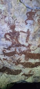 Höhlenmalerei Südost Sulawesi Liang Metanduno und Leang Kabori