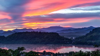 Mekongausblick vom Phousi Luang Prabang 