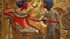 Grand Egyptian Museum Kairo - Thronsessel Tutanchamun