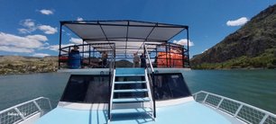 unser Boot am Euphrat in Südostanatolien