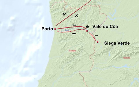 Portugal - Porto, Val Coa mit Siega Verde
