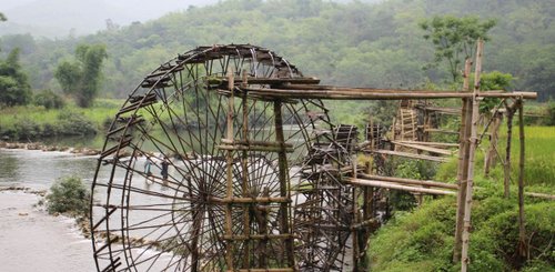 Wasserrad in Little Sapa