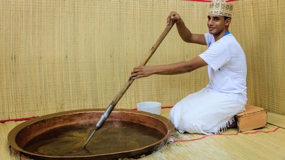 Herstellung von Halva im Oman 