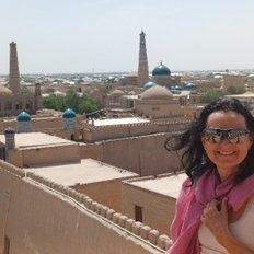 Ursula Schachinger in Khiva Usbekistan