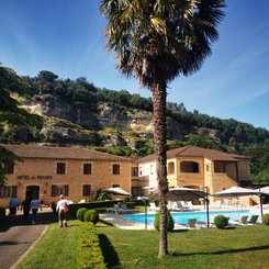Frankreich Bilderhöhlen - Hotel des Roches in Les Eyzies der Hauptstadt der Urzeit
