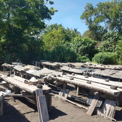 Bali traditionelle Salzgewinnung in Kusumba
