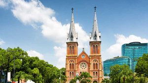 Notre Dame Kathedrale in Ho Chi Minh City Saigon Vietnam Indochina