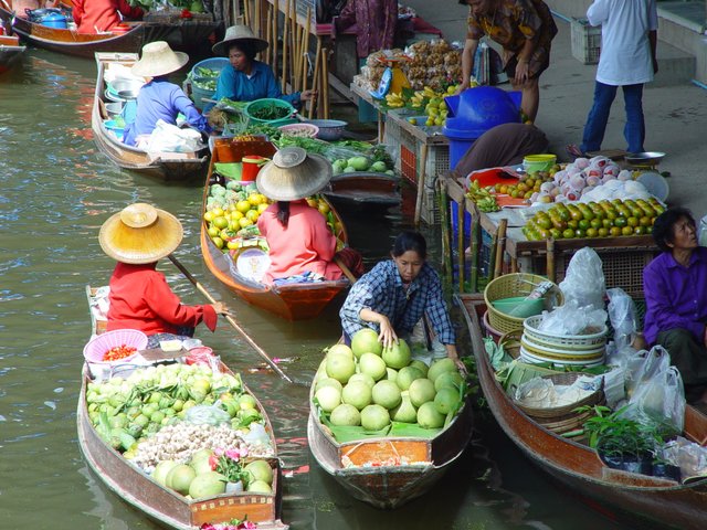 Damnoen Sakuak Schwimmender Markt Thailand