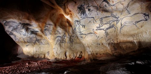 Chauvet 2 panneau des chevaux © Patrick Aventurier-Grotte Chauvet2 Ardeche