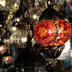 Mosaik Hängelampe am Bazar