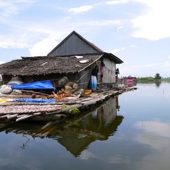 Lake Tempe Sulawesi schwimmende Dörfer und Felder