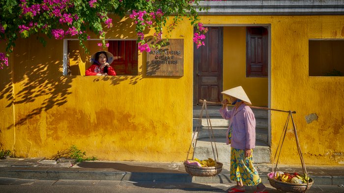 Hoi An Straßenszene Zentralvietnam