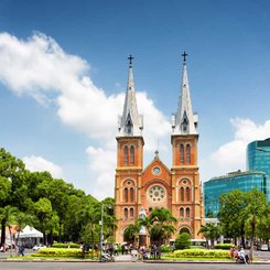 Notre Dame Kathedrale in Ho Chi Minh City Saigon Vietnam Indochina