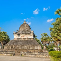 Wat Wisunalat einer der zahlreichen Tempel in der UNESCO Welterbestadt Luang Prabang Laos