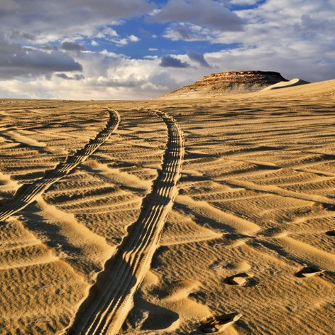 Wüste bei der Oase Siwa in Ägypten