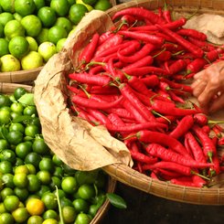 Vietnam Chili am Markt Indochina