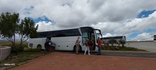 eine dänische Reisegruppe ist mit uns unterwegs