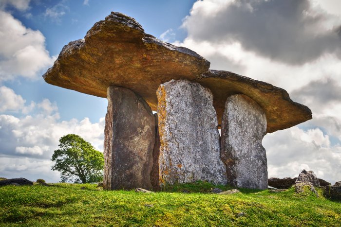 Polnabrone Dolmen in Burren County Clare Irland