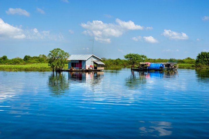 Hausboot am Tonle Sap See Kambodscha
