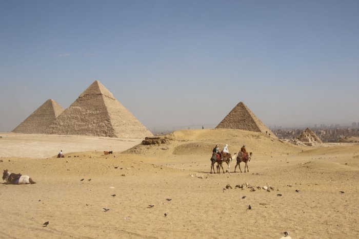 Pyramidenpanorama von Gizeh Ägypten
