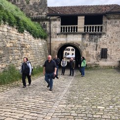 Schwaebische Alb Tübingen am Weg zum Museum Alte Kulturen