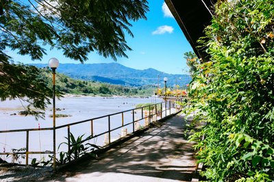 Bokeo Laos Mekongfluss in Ban Houay Xay