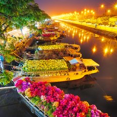 Saigon Blumenmarkt Tet Vietnam