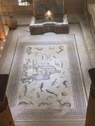 Poseidonmosaik im Museum von Gaziantep, Türkei