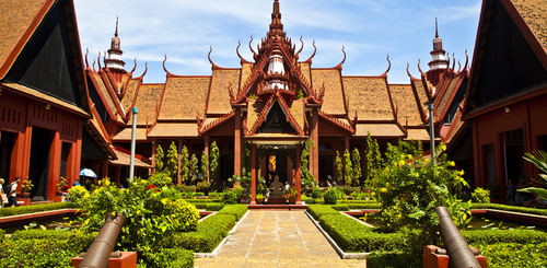 Khmer Architektur Nationalmuseum Phnom Penh Kambodscha Indochina