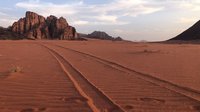 atemberaubene weite Landschaft im Wadi Rum