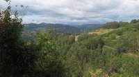 Ausblick über die asturische Landschaft von der Höhle Pena de Candamo