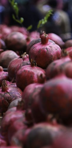 Granatäpfel sind die Nationalfrucht von Aserbaidschan - Saft, Marmelade, Sauce zu Fleisch und Fisch und ein eigenes Fest, das der Frucht gewidmet ist