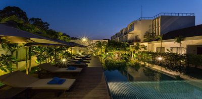 Lynnaya Resort Pool. Erholung gehört zum Urlaub in Kambodscha auf jeden Fall dazu.
