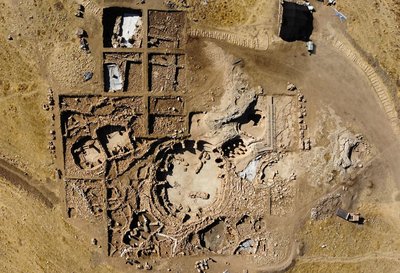 Karahantepe Ausgrabungsgelände Luftaufnahme 2023