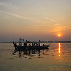 Sonnenuntergang am Tonle Sap