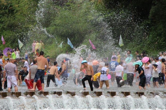 Songkran Wasserschlacht in Thailand