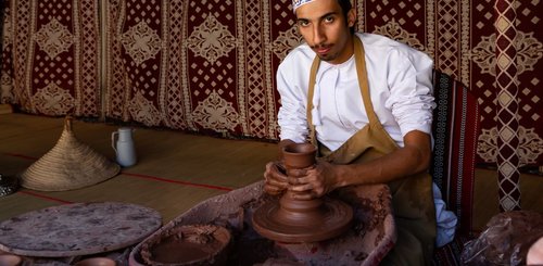 Oman traditionelles Toepferhandwerk