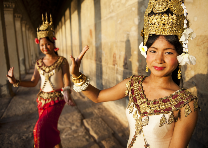 Aspara Tänzerinnen Siem Reap Kambodscha Indochina