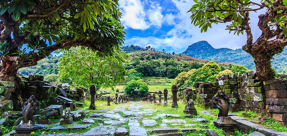 Vat Phou oder Wat Phu UNESCO Weltkulturerbe in Südlaos
