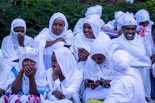 äthiopisch orthodoxes Osterfest in Lalibela