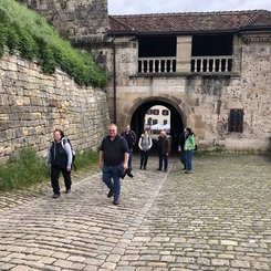 Schwaebische Alb Tübingen am Weg zum Museum Alte Kulturen