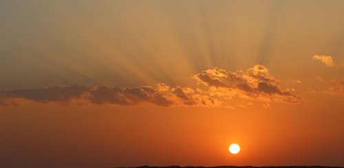 Sonnenuntergang Wüste Wahiba Sands Oman