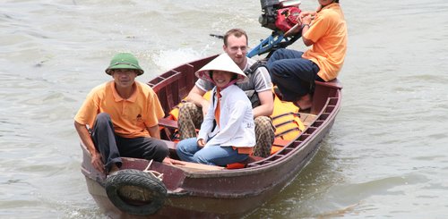 Sampan im Mekongdelta