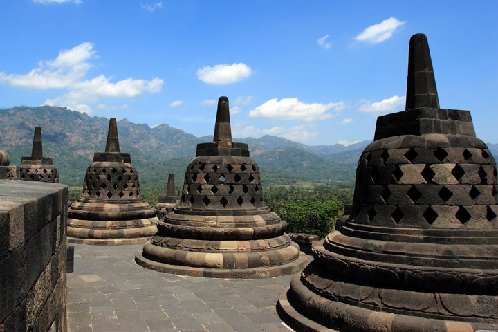Java Detail des Borobudur Detail der Tempelanlage Borobudur auf der mystischen Insel Java