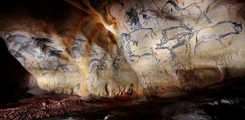 Chauvet 2 panneau des chevaux © Patrick Aventurier-Grotte Chauvet2 Ardeche