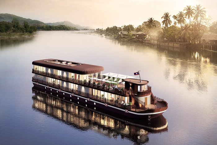 Heritage Line Anouvong neues Boutiqueschiff in Laos am oberen Mekong