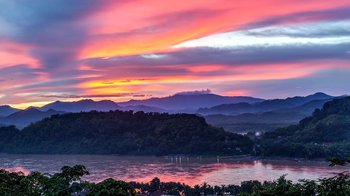 Mekongausblick vom Phousi Luang Prabang 