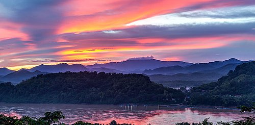 Mekongausblick vom Phousi Luang Prabang 